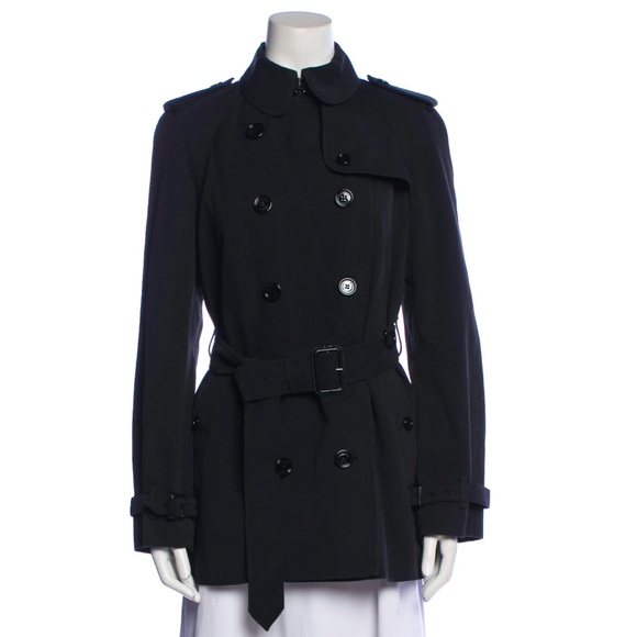 Burberry London Short Trench Coat in Navy - Picture 1 of 4